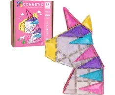 CONNETIX magnetinis konstruktorius 56d. Glitter Unicorn Pack