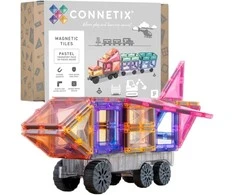 Teka Connetix pastelinis TRANSPORTO rinkinys 50 dalių