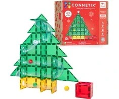 CONNETIX - Kamuoliukų trasa - 71d., Special Edition Christmas Tree Ball Run