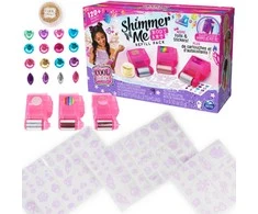 Spin Master „Cool Maker“, „Shimmer Me“ kūno meno papildymo pakuotė su išskirtiniais blizgučiais, 3 metalinės folijos, daugiau nei 120 dizainų, laikinos tatuiruotės vaikams nuo 8 metų amžiaus, vaikiškų tatuiruočių rinkinys, 8 metai, daugiaspalvis
