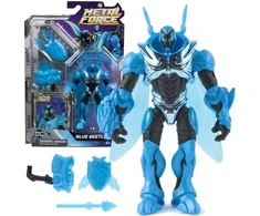 Skarabeusz DC Comics Metal Force maža figūrėlė Mėlynojo vabalo skarabėjo vyro lėlė 12 cm