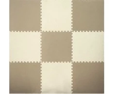 Humbi putplasčio grindų kilimėlis 180x180 Didelė putų dėlionė vandeniui atspari seifas 9 vnt. kreminės, smėlio sp.