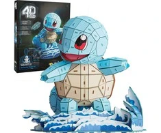 Spin Master 4D dėlionė, sukonstruokite „Pokemon Squirtle“ modelius, kuriuos galima surinkti 3D formatu