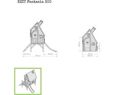 Medinis žaidimų namelis EXIT Fantasia 300 - Žalias