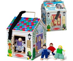 Interaktyvus 23 cm Montessori namelis su spynomis ir durų skambučio garsu Melissa &amp; Doug