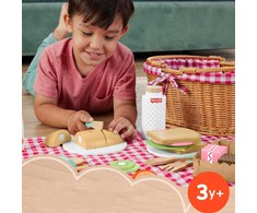 Fisher-Price pikniko krepšelio medinis žaislų rinkinys HXT81