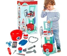 Simba Little Doctor's Set Gydytojo vežimėlis apžiūros įrankių dėžei 12 vnt