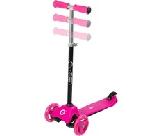Almarina EVO reguliuojamas 3 ratų paspirtukas vaikams Light Up Mini Cruiser Rožinė Light Up Wheels