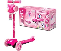 EVO reguliuojamas triratis „Bubblz Mini Cruiser“ vaikiškas paspirtukas, rožinis su muilo burbulais