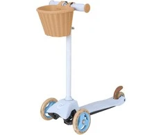 EVO reguliuojamas triratis paspirtukas vaikams, „Mini Cruiser“, su krepšeliu, 2+m., mėlynos spalvos
