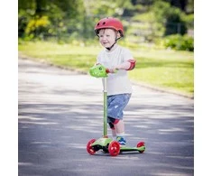 EVO reguliuojamas triratis paspirtukas vaikams su šviečiančiais mini kruiziniais motociklais ir šviečiančiais dinozaurų formos ratukais