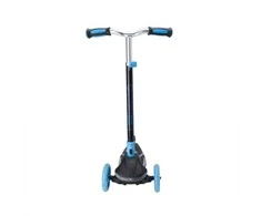 EVO sulankstomas reguliuojamas 3 ratų vaikiškas paspirtukas Rainbow Blast mini Cruiser mėlynai švytintis denis