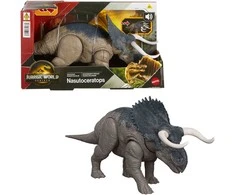 Mattel Dinozauro figūrėlė Nasutoceratops Juros pasaulio atgimimas Wild Riaumojimo garsas 30 cm