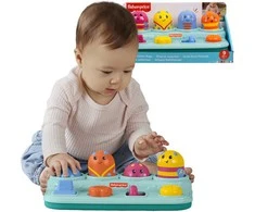 Fisher Price Montessori aktyvumo žaislas vaikams, traukiantis, slystantis ir spaudžiantis vabzdžius