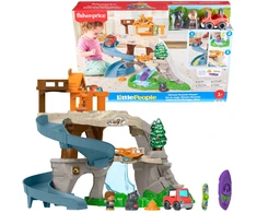 Fisher-Price Little People Wielka górska przygoda Tor Čiuožykla Rinkinys su figurkami i pojazdem