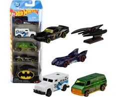 Mattel „Hot Wheels DC Comics“ figūrėlė, 5 vnt., Betmenas, 7 cm