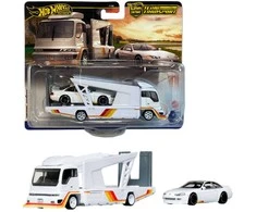 Hot Wheels Premium klasės transporto priemonių rinkinys Team Toyota Kousoku Hauler #79 Toyota Soarer