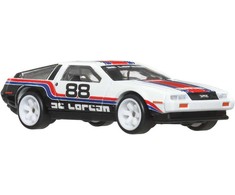Hot Wheels Premium transporto priemonių rinkinys „Team DeLorean Rally Hauler“ #78 DMC DeLorean