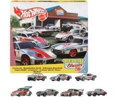 Mattel CLASSIC „Hot Wheels“ pakartoja klasikinį 7 metalinių transporto priemonių rinkinį „Sidabrinis Series“