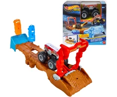 Mattel Hot Wheels Rinkinys tor + pojazd Monster Truck HW 5 Alarm + 2 priedai