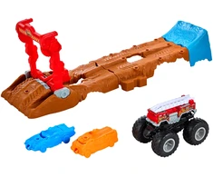 Mattel Hot Wheels Rinkinys tor + pojazd Monster Truck HW 5 Alarm + 2 priedai