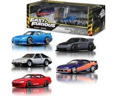 Mattel Hot Wheels Greiti ir įsiutę transporto priemonių rinkinys, 5 metaliniai automobiliai