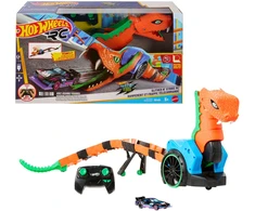 Hot Wheels nuotoliniu būdu valdoma transporto priemonė trasa su gyvate Slither n' Strike + automobiliukas 1:64