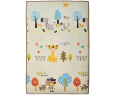 Humbi Dvipusė edukacinė putų kilimėlė Gatvės Gyvūnai 120 x 180 x 2 cm pastelinė stora