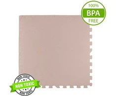 Humbi putplasčio kilimėlis 120x60, didelė putplasčio dėlionė, atspari vandeniui, saugi, 2 vnt., šviesiai rožinės spalvos