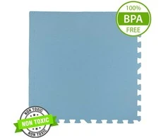 Humbi putplasčio kilimėlis 120x60, didelės putplasčio dėlionės, atsparios vandeniui, saugios, 2 vnt., šviesiai mėlynos spalvos