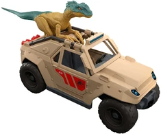 Jurassic World rinkinys su dinozauro velociraptoro figūrėle ir transporto priemone
