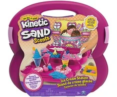 Piasek Kinetyczny Lodziarnia Lody Kinetic Sand Duży Rinkinys W Walizce