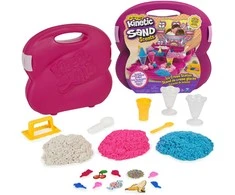 Piasek Kinetyczny Lodziarnia Lody Kinetic Sand Duży Rinkinys W Walizce