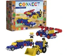 TREFL 61979 Connect 2in1 Bricks - Statybinės transporto priemonės / visureigis su priekaba