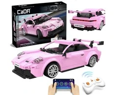 CaDA statybinių blokų sportinis automobilis rožinis Racecar Legend Sports Cars RS Racer 280 dienų RC Dual Mode
