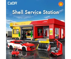 Konstruktoriaus kaladėlės CaDA Shell pastatas serviso stotis 1697 elementai C66025W