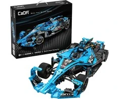 CaDA statybiniai blokai Didelis lenktyninis automobilis 60 cm Sportinis automobilis Elektrinis Super Racing Car Žydra lenktyninis automobilis Važiuoklė 1667 dalys