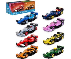 Konstrukciniai kaladėlės CaDA rinkinys 8 lenktyninių automobilių Circuit Racing Car 560 elementų
