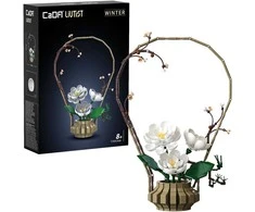 Klocki Konstrukcyjne CaDA Kwiaty komplektas kwiatowy Floral Art Winter Silence 49,6 cm C59026W 1001 dalys