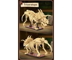 CADA statybinės plytos Dinosaur Triceratops Luminous 272 vnt C59013W