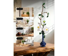 Konstruktoriaus kaladėlės CaDA Gėlės gėlių rinkinys Serene Indigo 47,9 cm C59033W 324 elementai