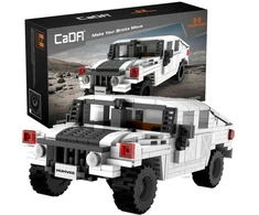 CaDA Construction Blocks mažas automobilis Važiuoklė Humvee balta visureigis 328 dalys