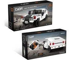 CaDA Construction Blocks mažas automobilis Važiuoklė Humvee balta visureigis 328 dalys