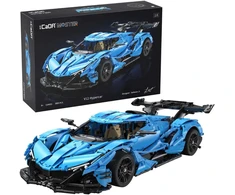 CaDA Master konstruktoriaus kaladėlės didelis mėlyna sportinis automobilis Lenktyninis automobilis Automobilis lenktynininkas 60 cm V12 Hypercar 3865 dienos