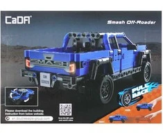 CADA Kaladėlės AUTO BEKELIŲ OFF ROADER ATSITRAUKIMAS 390 EL.