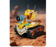 CaDA konstrukciniai blokeliai, modelis W.Bot nuotoliniu būdu valdomas robotas Code, RC robotas 3 viename, 455 elementai