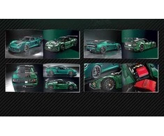CaDA konstruktoriaus kaladėlės Automobilis 54 cm miesto automobilis Lotus Exige taurė 430 tamsiai žalia transporto priemonė 3730 detalių