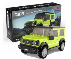 CaDA Statybiniai blokai Visureigis žalia Auto Važiuoklė Suzuki Jimny Offroader 192 vnt.