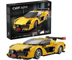 CaDA statybiniai blokai Nuotolinio valdymo automobilis Sportinis automobilis 21 cm 1:20 Renault Sport RS.01 294 detalės RC dvigubo režimo C51094W