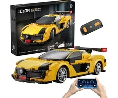 CaDA statybiniai blokai Nuotolinio valdymo automobilis Sportinis automobilis 21 cm 1:20 Renault Sport RS.01 294 detalės RC dvigubo režimo C51094W